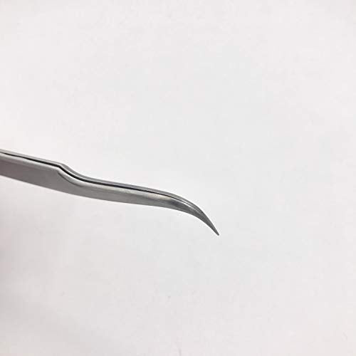 Canadian Stainless Steel 12cm Semi Curve Eyelash Tweezers M-PK14-8004