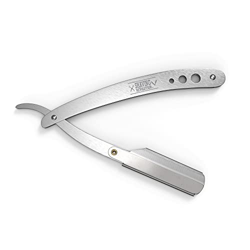 Straight Edge Barber Razor for Close Shaving - Professional Straight Blade Razor for Men with 100 Single Edge Blades- Mens Straight Razor Kit (Pack of 2)