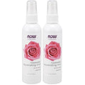 NOW Solutions Rosewater Rejuvenating Mist, Hydration and Rejuvenation Spray for All Skin and Hair Types, 4-Ounce (Pack of 2)