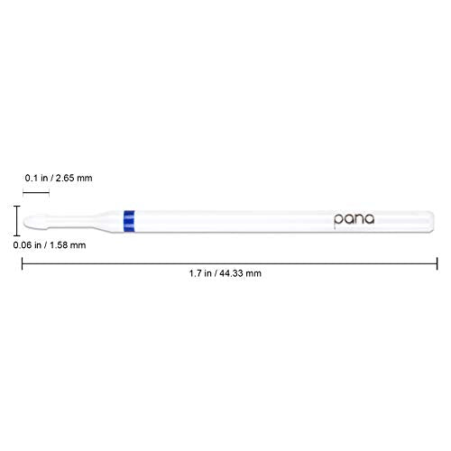 Pana 3/32" Cuticle Clean Safety Nail Ceramic White Carbide Bit (Grit: Medium - M) for Electric Dremel Drill Machine