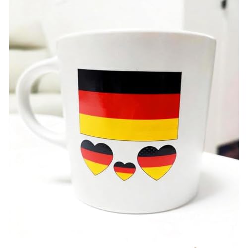 10 Sheets Germany Flag 2022 World Cup Temporary Face Tattoos Stickers£¬40 Pcs Football National Flag Removable Fake Tattoos, For Men Kids Women (Germany)