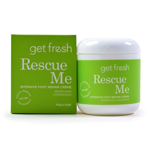 Get Fresh Rescue Me - Intensive Foot Cream for Dry Skin, Cracked Heels, and Calluses, with Shea Butter, Aloe, and Lemongrass, 170g