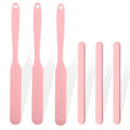 6Pcs silicone wax applicator Non-stick Waxing Applicator Hair Removal Sticks Applicator Spatula Reusable Hard Wax Scraper for Home Salon Body Use (Pink)
