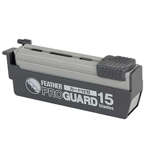 Feather Artist Club ProGuard Razor Blades - (5 Pack of 15) - Single Straight Edge Razor Blades with Guard Refills for Shaving - For Men & Barbers