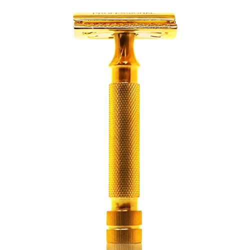 PRO Safety Razor For Men Double Edge Real Hand Crafted German Steel Gold