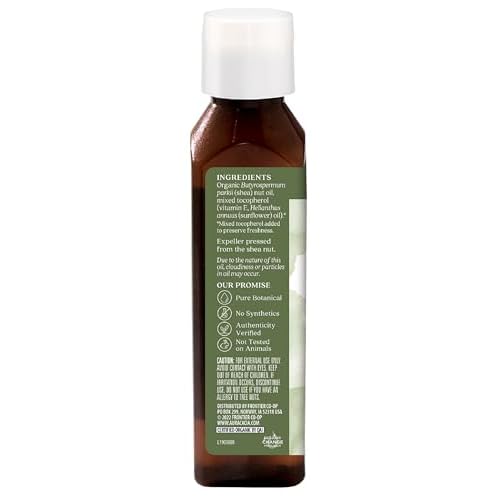 Aura Cacia Organic Nourishing Shea Nut Oil | Certified Organic | 4 fl oz.