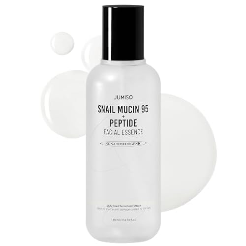Snail Mucin 95 + Peptide Essence - Advanced Skin Repair Serum for Acne-Prone & Sun-Damaged Skin, Non-Comedogenic Facial Moisturizer with 5-Peptide Complex, Fragrance-Free, Slow-Aging, 4.73 fl.oz.