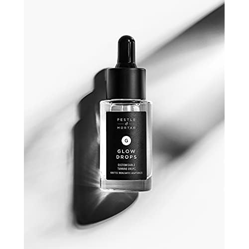 Pestle & Mortar Glow Drops - Sunless Self-Tan with Hyaluronic Acid. Customisable Self Tanner- For Men & Women,15ml
