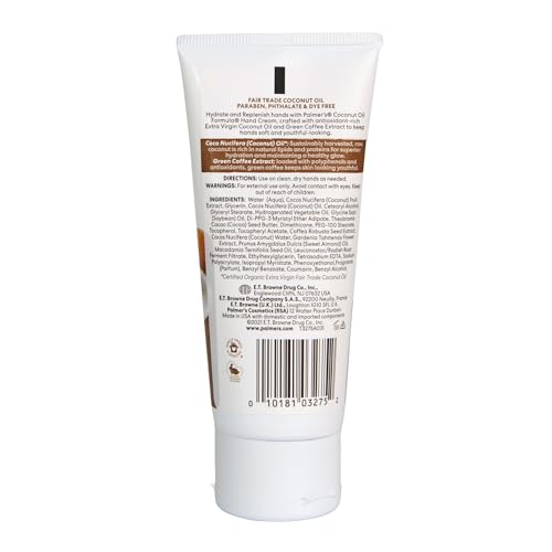 Palmer's Coconut Oil Formula Moisturizing Hand Cream,3.4 Ounce,(Pack of 2)