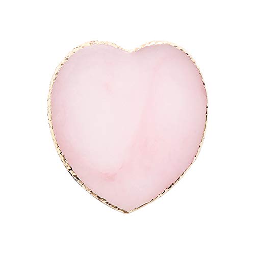 Resin Nail Art Plate Palette,Makeup Palettes,Gel Polish Color Mixing Plate Drawing Painting Color Palette,Golden Edge Heart Shaped Nail Art Display Holder