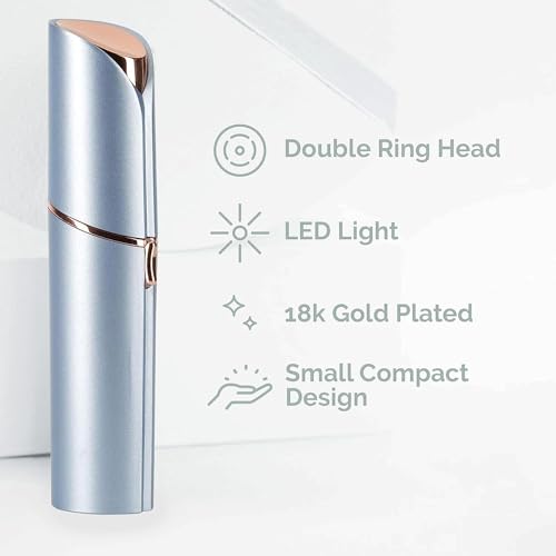 Rechargeable Facial Razor for Women with 7 Replacement Heads