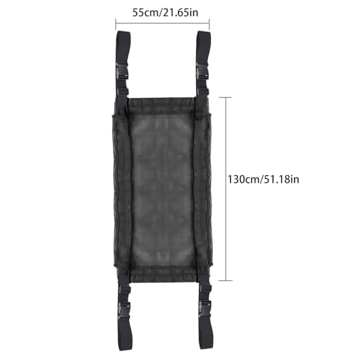 HOINCO Massage Porta Shelf Hammock,Massage Table Accessories Extra Large Under Desk Storage Mesh Pocket for Pillows, Sheets¡¢Bolsters and Accessories,Creates More Space Under Your Table(Black)