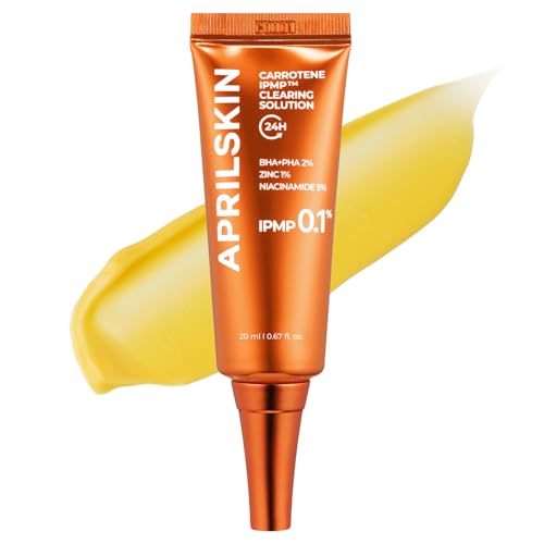 APRILSKIN Carrotene IPMP¢â Clearing Solution || Quickly soothes troubled areas and helps clear blemishes | Formulated with BHA, AHA, Niacinamide & Zinc Oxide | Vegan, Cruelty-Free (0.67fl.oz.)