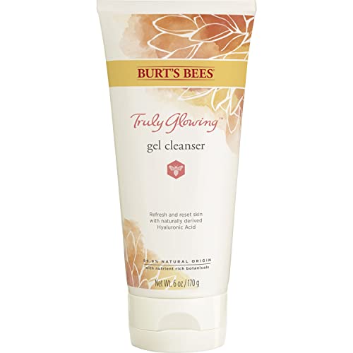 Burt's Bees Truly Glowing Refreshing Gel Cleanser With Hyaluronic Acid, 6 Fluid Ounces
