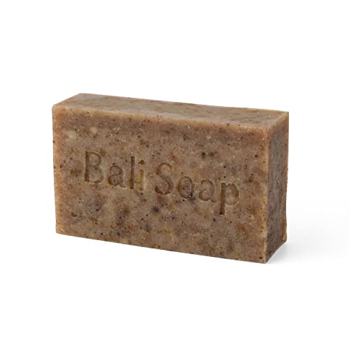 Bali Soap - Sandalwood Natural Soap - Bar Soap for Men & Women - Body and Face Soap - Vegan, Handmade, Exfoliating Soap - 3 Pack, 3.5 Oz each