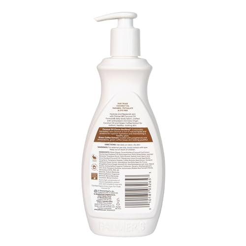 Palmer's Coconut Oil Formula Body Lotion for Dry Skin,Hand & Body Moisturizer with Green Coffee Extract & Vitamin E,Pump Bottle,13.5 Fl Oz,(Pack of 2)