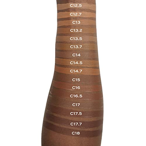 Makeup Revolution Conceal & Define Concealer, Full Coverage Makeup Concealer, Matte Finish & Long Wear, For Medium or Tan Skin Tones, Vegan, C12.5, 4ml