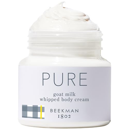 Beekman 1802 Whipped Body Cream ? Rich Body Butter & Moisturizing Body Cream, Goat Milk Lotion, Shea Butter & Vitamin E, Hydrating Body Moisturizer for Dry Skin - Fragrance Free 8 oz