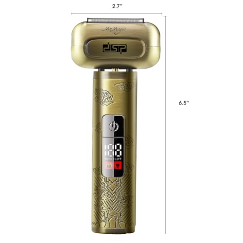 DSP Electric Shavers for Men, IPX6 Waterproof, Type-C, Rechargeable Shaver, 4-Blade Cutting System, Electric Foil Shaver, Travel Lock (Bronze)