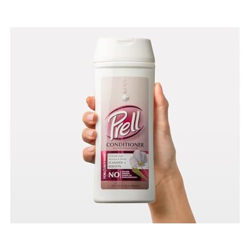 Prell Flaxseed + Keratin Color Safe Conditioner, Bounce & Shine for Curly Hair 13.5 fl.oz