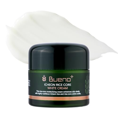 Bueno+ Icheon Rice Core Cream 2.82 fl.oz (80g) | Hydrating & Soothing Facial Cream with Icheon Rice Amino Acids | Long-Lasting Moisture, Korean Skin Care