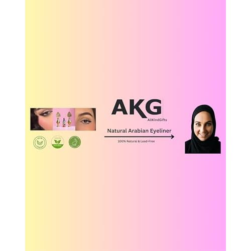 Natural Black Arabian Traditional Powder Eyeliner, Lead-Free & Chemical & Smudge Free, 24 Hour Long Lasting, Unisex (Pack Of 2)