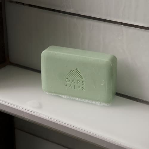 Oars + Alps Exfoliating & Moisturizing Bar Soap for Men, Deep Cleaning Soap, Clean Ingredients, All Skin Types, Epsom Salt, 1pk