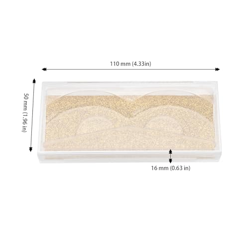 JAPCHET 40 Pack 4.3x2 Inch Transparent Empty Eyelash Cases, Plastic Eyelash Case with Eyelash Tray and Gold Glitter Card Paper, False Eyelash Storage Box Case for Makeup Artists, Women