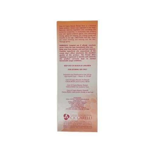CERA DI CUPRA Rosa Face Cream Moisturizer for Dry Skin - Nourishing and Protective Formula with Virgin Beeswax (2.54 Fl Oz / 75 ml)