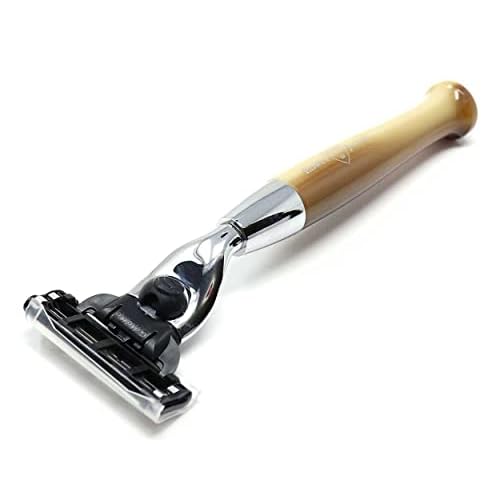 Edwin Jagger Diffusion Series Chrome Plated Handler for the Gillette Mach3 Razor (Tan)