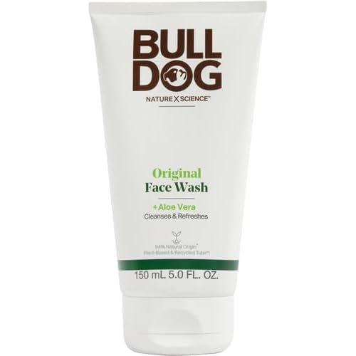 BULLDOG Mens Skincare and Grooming,Original Face Wash,5 Fluid Ounce,(Pack of 2)