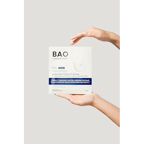 Galene 7 Hyaluronic Acid Bio Cellulose Gel Mask | Intense Hydration & Soothing Effects for Face | Skin Care Face Facial Mask | 100% Vegan, 330 g (6 pairs)
