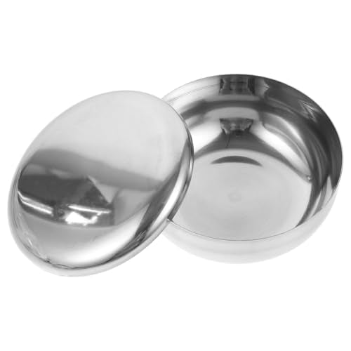 Stainless Steel Shaving Bowl Lid Men's Shave Soap Cup Sturdy Foam Mug for Easy Lathering for Home or Travel