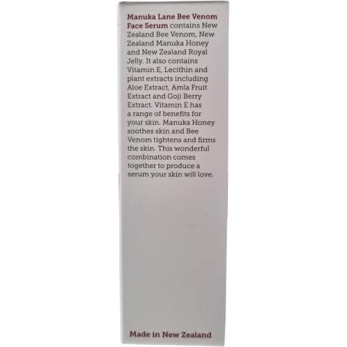 Bee Venom Face Serum for Face and Neck with Manuka Honey, Goji Extract and Vitamin E | Plant Based Formula | Carefully formulated to keep your skin young and healthy!