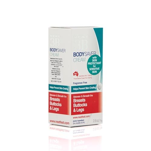 Body Saver Anti-Chafe and Sweat Rash Cream. Under Arm, Breast, Buttocks, Thighs and Groins 2.6 Fl Oz