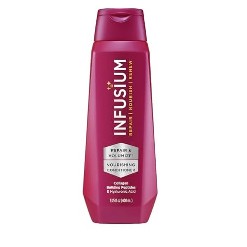 Infusium Repair and Volumize Conditioner - Hair Conditioner with Collagen and Hyaluronic Acid - Plumps Hair, Reduces Brittleness and Frizz - 13.5 oz
