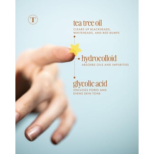 Truly Beauty Our Stars Blemish Patches | Star-Shaped Hydrocolloid Acne Stickers with Tea Tree & Glycolic Acid | Extracts Impurities & Fights Breakouts | Cute Spot Covers (36 Ct)