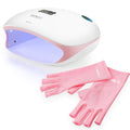 SUNUV SUN4S 48W LED UV Light Nails Lamp, UV Gloves Pink, UV Lamp for Gel Nails with 4 Timer Settings for Gel Polish, Nail Dryer