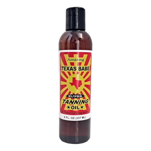 Texas Babe Tanning Oil Original 8 oz ? Natural Outdoor Tanning Oil, No Mineral Oil, No SPF, Made in Texas