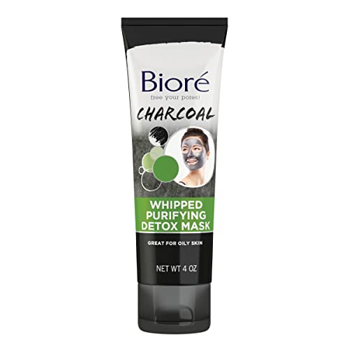 Bior? Charcoal Whipped Purifying Detox Mask, with Natural Charcoal, Deep Pore Cleansing, 4 Ounce, Dermatologist Tested, Non-Comedogenic, Oil Free