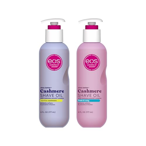 Bundle of eos Cashmere Skin Collection Shave Oil- Vanilla Cashmere + Fresh & Cozy