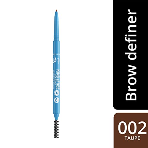 Rimmel Kind & Free Brow Definer, 002 Taupe (Pack of 2)