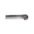 Beard Comb Beard Mustache Pocket Comb Hair Comb for Men Zinc Alloy Hair Brush Mustache and Beard Styling Tool for Home Salon (silver)