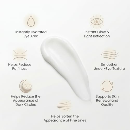 SEACRET Minerals Bio Skin Glow Eye Concentrate, Deeply Hydrating Eye Cream, Reduces the Appearance of Wrinkles and Dark Circles, 0.5 Fl Oz / 15 ml