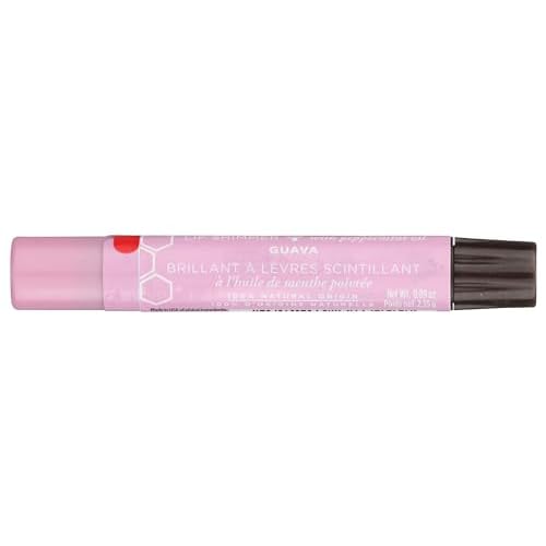Burt's Bees 100% Natural Moisturizing Lip Shimmer, Guava, 1 Tube
