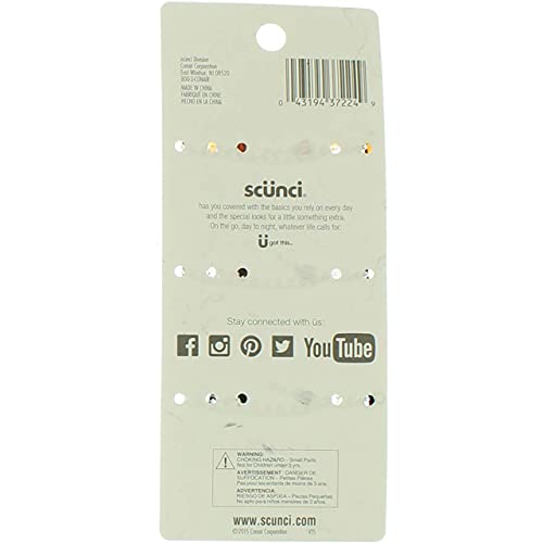 Scunci Effortless Beauty Jaw Hair Clips 3 ea (Pack of 4)