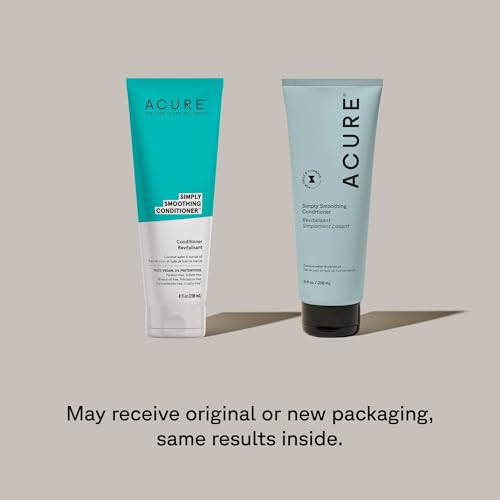 Acure Simply Smoothing Conditioner - Hydrating & Moisturizing Conditioner for Women & Men, Detangling & Softening for Dry, Frizzy, Damaged, Thin & Thick Hair, Sulfate & Paraben Free, Vegan - 8 fl oz