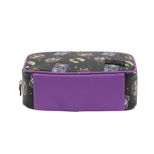 Impressions Vanity Villains Villaness Makeup Pouch Pouch for purse With Silver Hardware, Polyester Lined Interior Travel Makeup Bag Organizer with Inner Slip Pocket and Villains Villaness Artwork