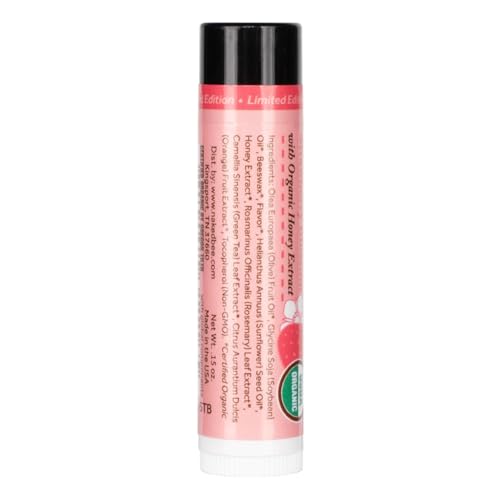 The Naked Bee USDA Organic Strawberry Blossom Lip Balm .15 oz