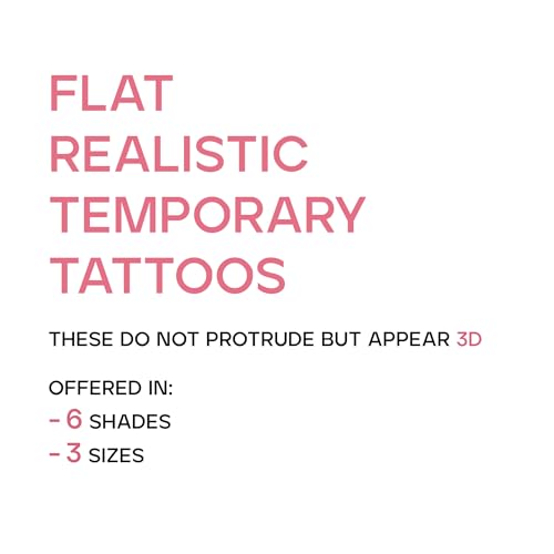 TataTattoos Temporary Realistic Nipple/Areola Tattoos ? Non-Surgical for Mastectomy Recovery ? for Post Breast Cancer Surgery (Cream, Medium (Pack of 20))